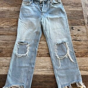 Women's Free People Cutoff Distressed Denim Jeans
